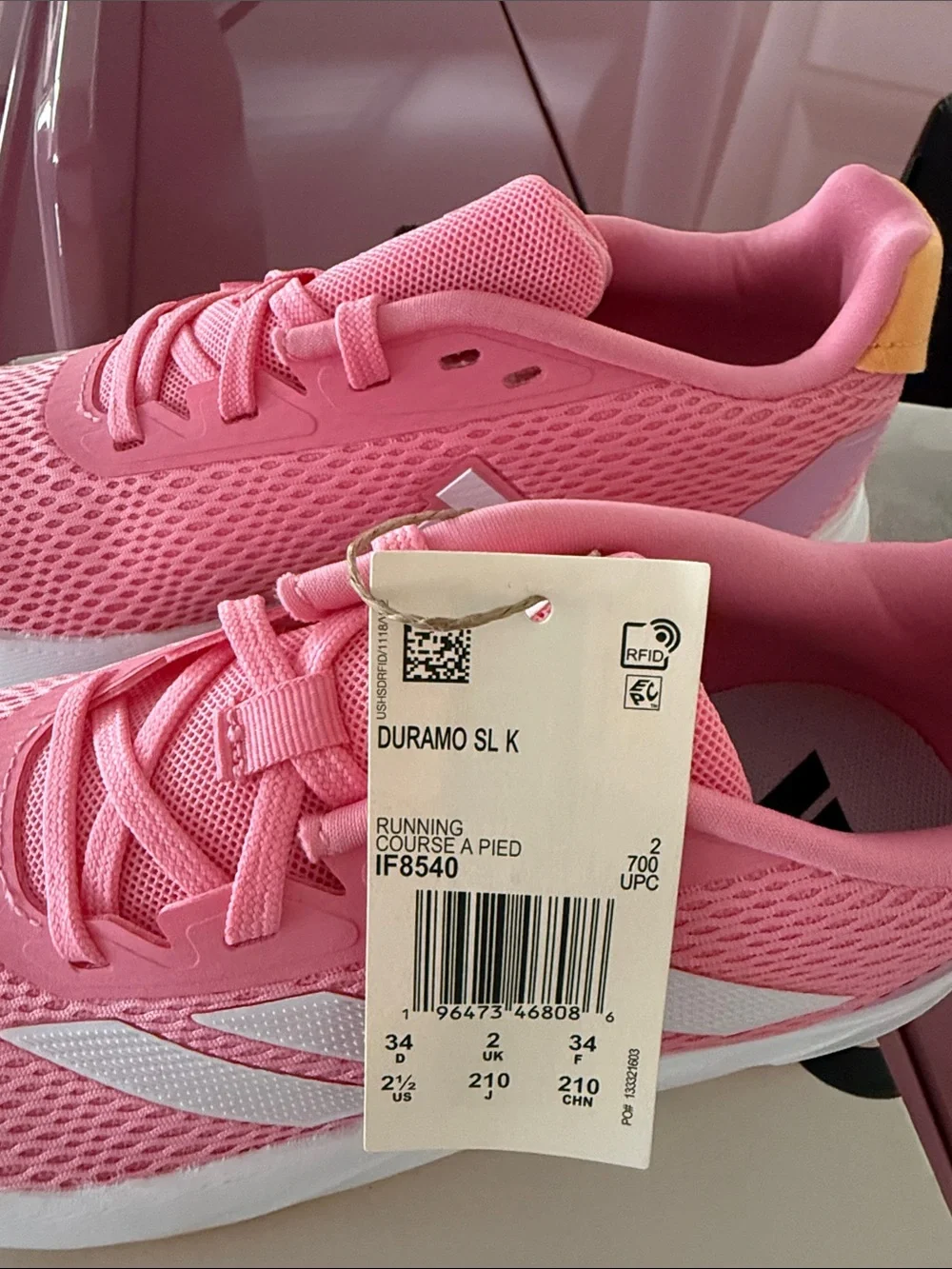 adidas Pink Women's Running Shoes with White Accents
